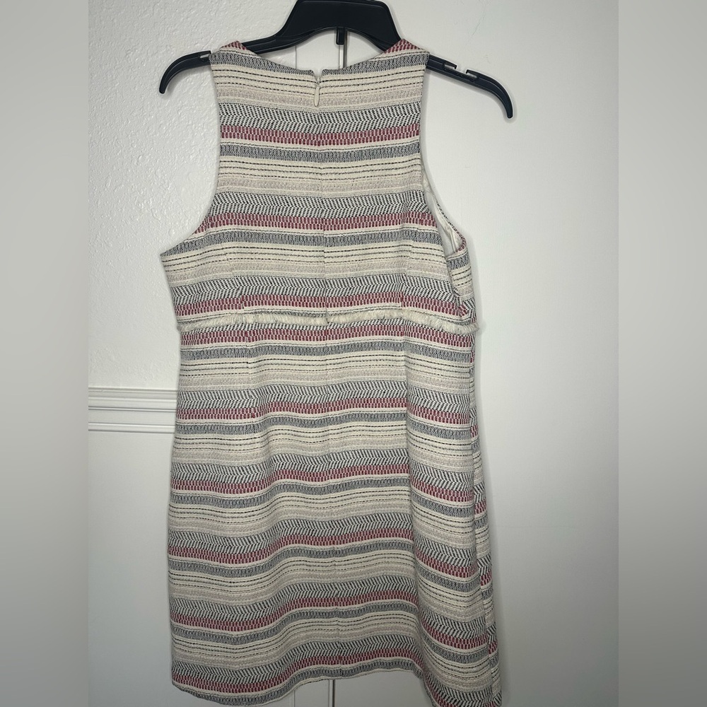 BCBGMAXAZRIA Striped Sleeveless Dress in Cream and Red girls' size 10. - Picture 4 of 8